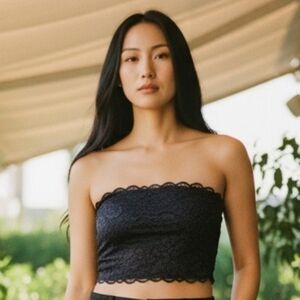 Flirtitude Lace Bandeau - Deep Black